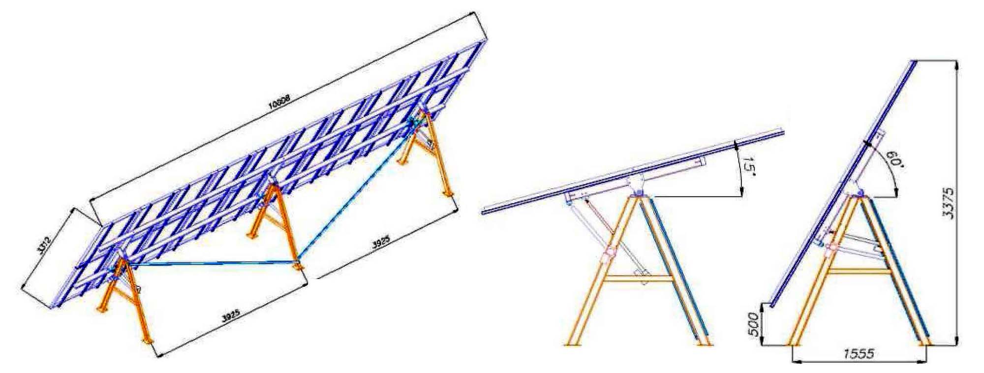 трекери одновісні single-axis solar trackers ukrainian systems